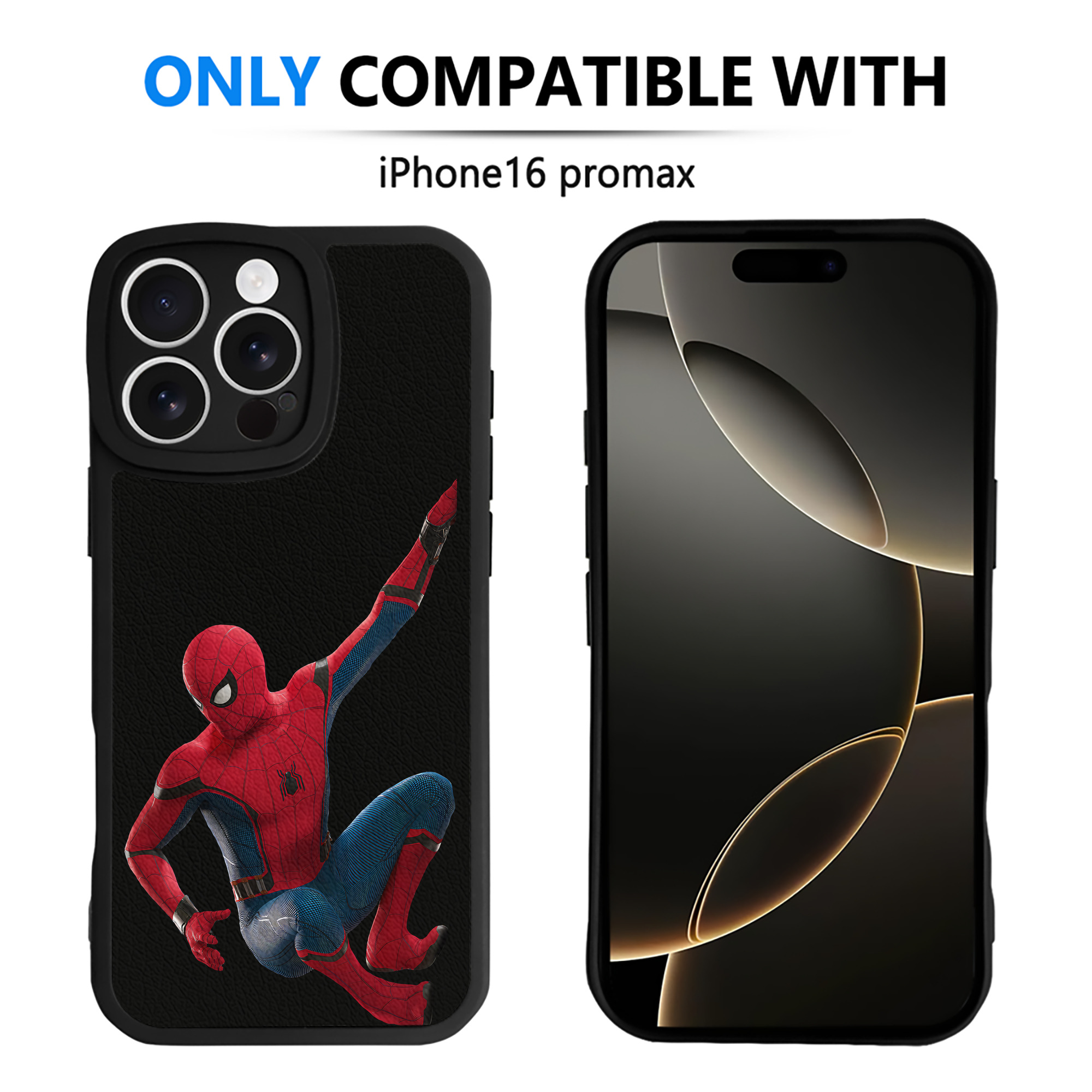 Spider Man スパイダーマン 【iPhone 16シリーズ対応】シリコンスマホケース（レザー調） 材質：シリコン
